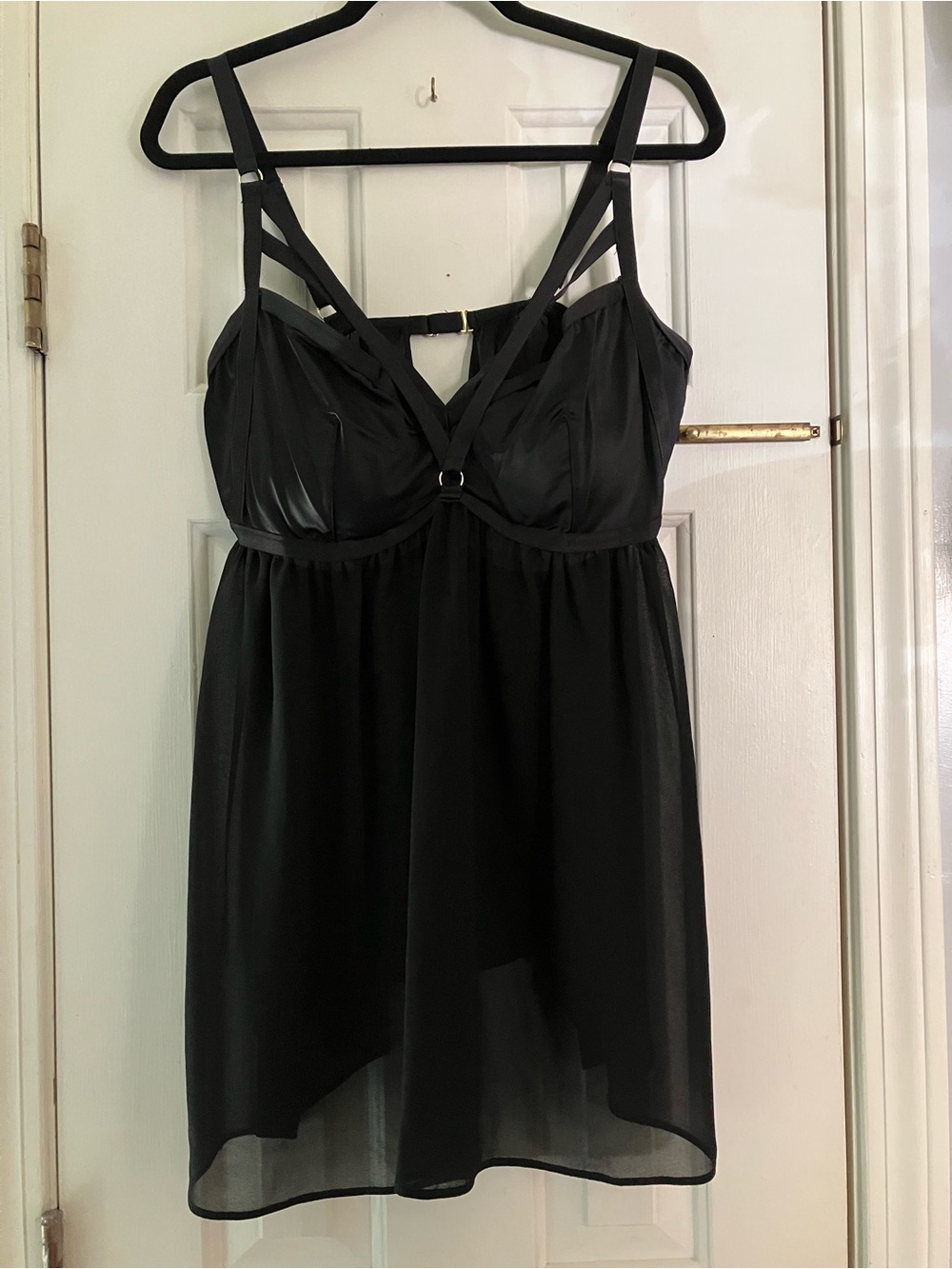 Torrid Size 2 (18-20) Black Strappy Babydoll Wireless Bralette